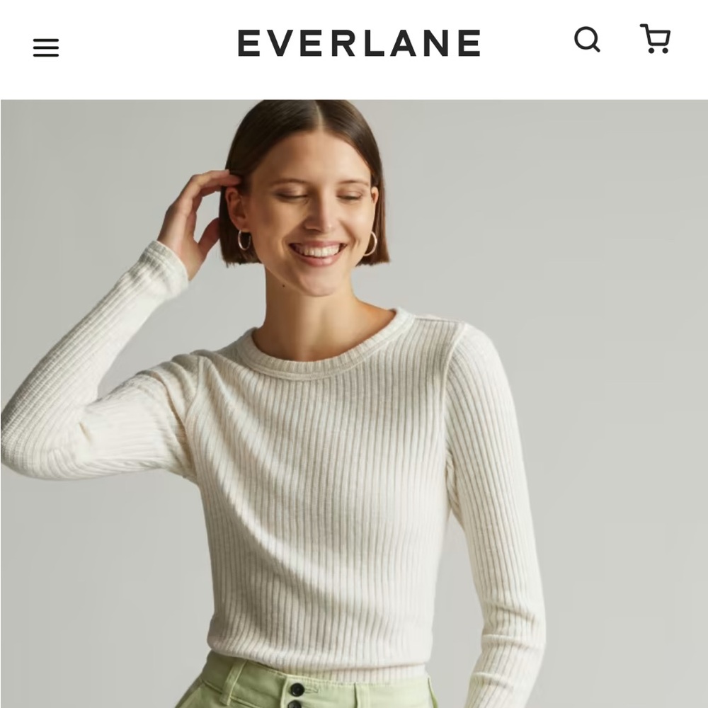 Worn once cozy organic Everlane top